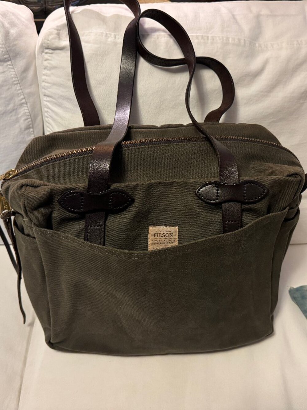 Filson Zippered Shoulder Tote - Green
